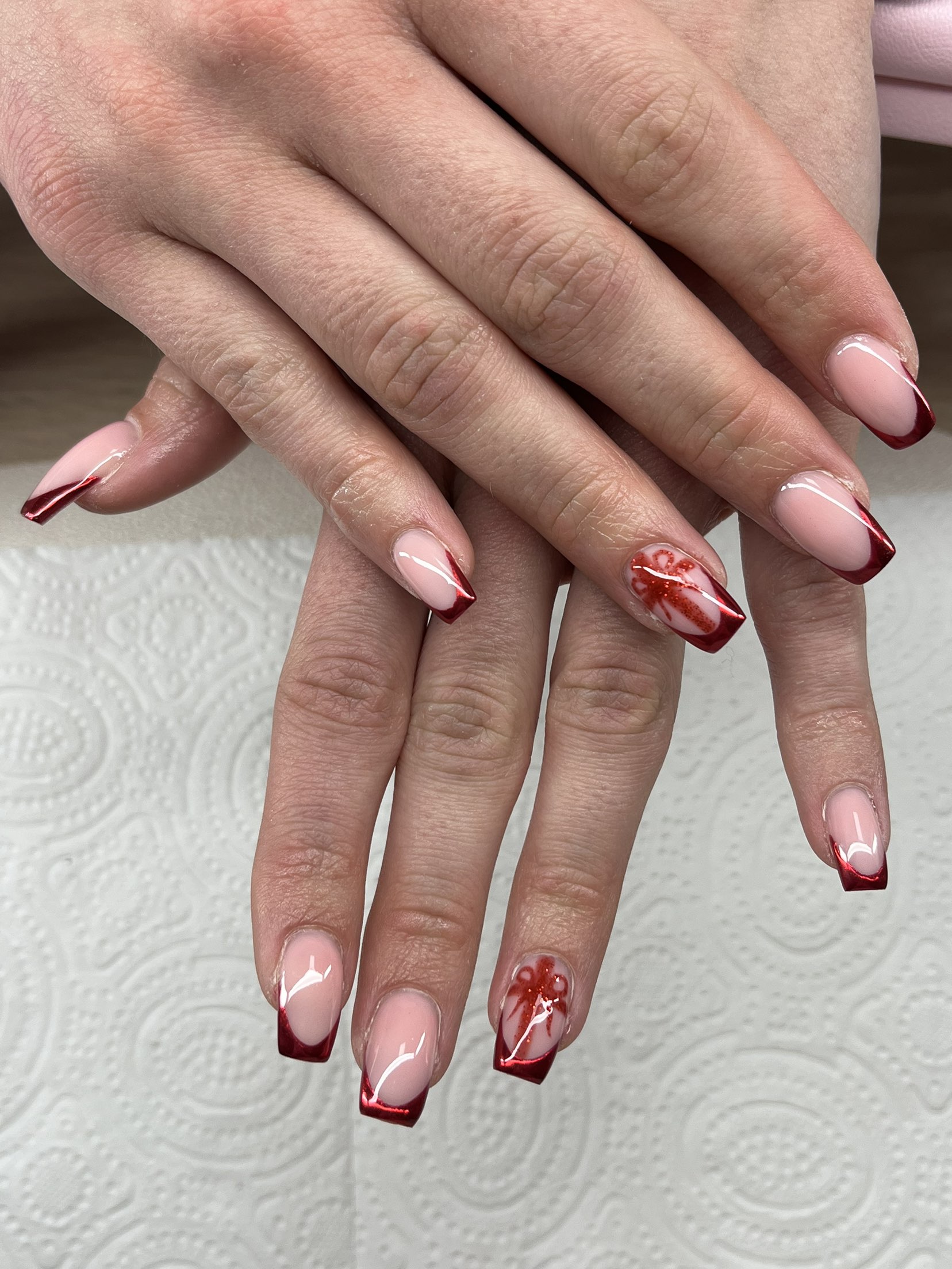 French rouge chromé avec flot